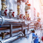 Boiler room equipment for modern heating system.